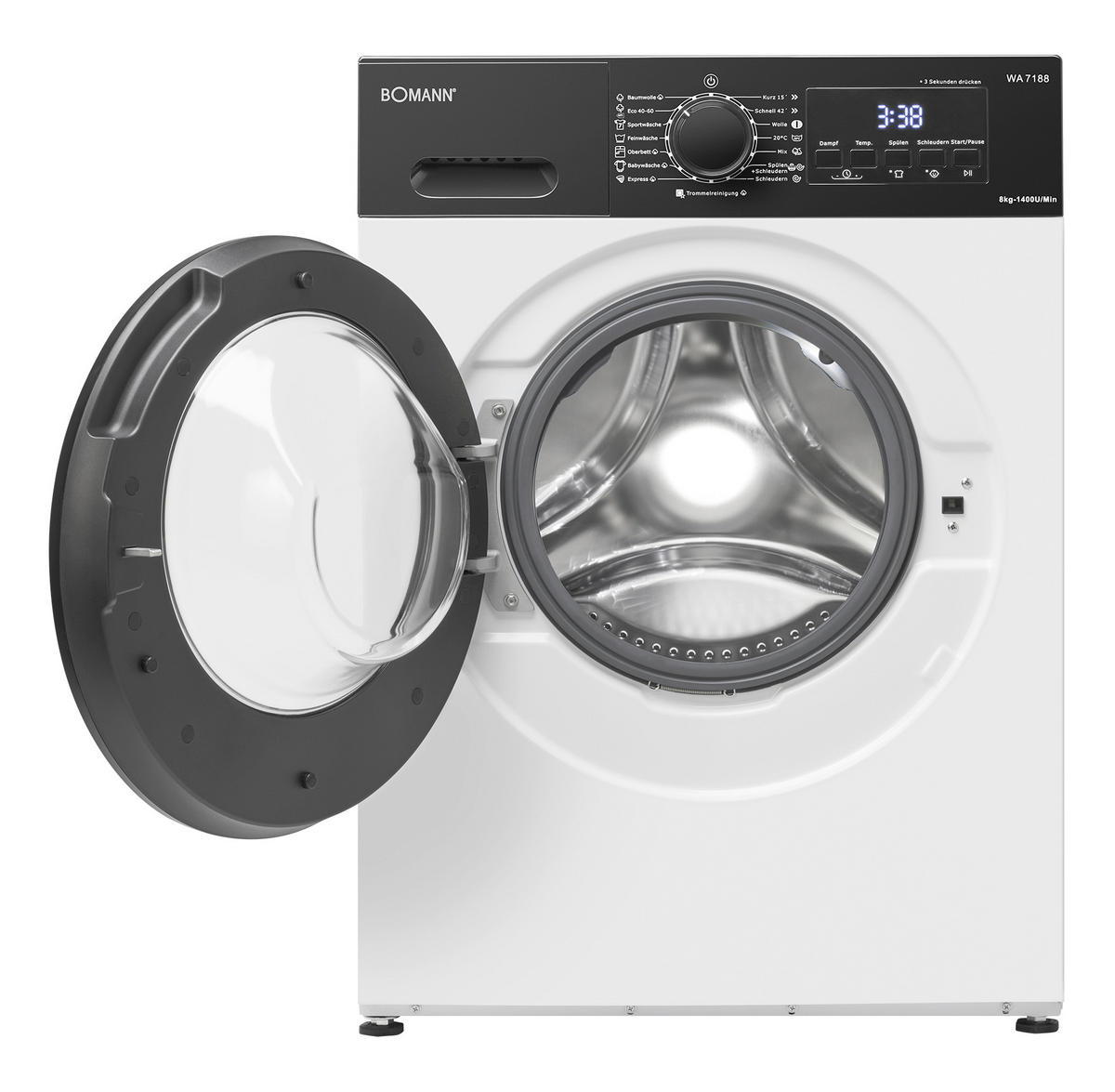 WASCHMASCHINE WA 7188  - Weiß, Trend, Metall (59,5/85,0/48,0cm) - Bomann