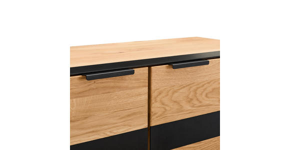 HIGHBOARD  in 121,1/140/42 cm  - Wildeiche/Schwarz, KONVENTIONELL, Holz/Holzwerkstoff (121,1/140/42cm) - Landscape