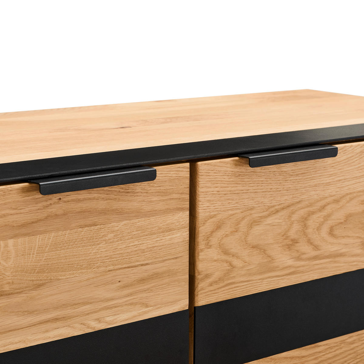 HIGHBOARD  in 121,1/140/42 cm  - Wildeiche/Schwarz, KONVENTIONELL, Holz/Holzwerkstoff (121,1/140/42cm) - Landscape