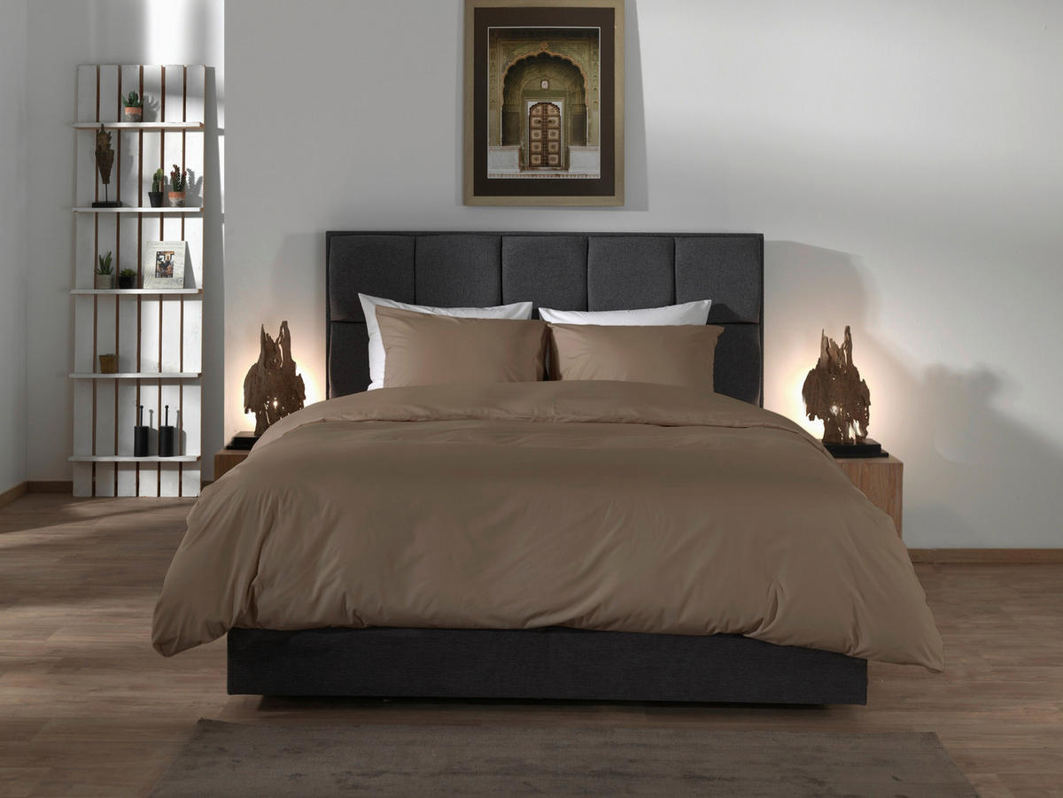 BETTWÄSCHE Suite-Mumbai Perkal 155/220 cm  - Taupe, Basics, Textil (155/220cm)