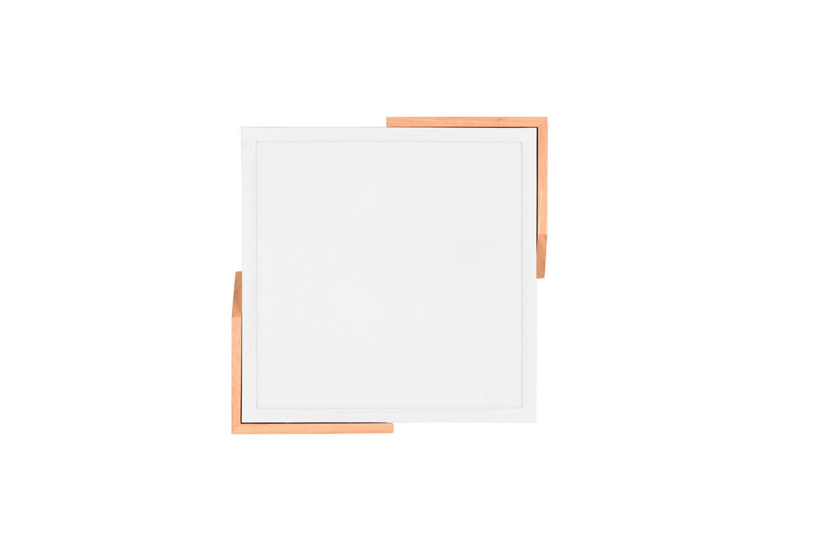 LED-DECKENLEUCHTE    31,5/31,5/3,5 cm  - Weiss, Natur, Holz/Kunststoff (31,5/31,5/3,5cm)