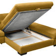 ECKSOFA  in Flachgewebe Gelb  204/341 cm  - Gelb/Schwarz, Design, Textil/Metall (204/341cm) - Xora