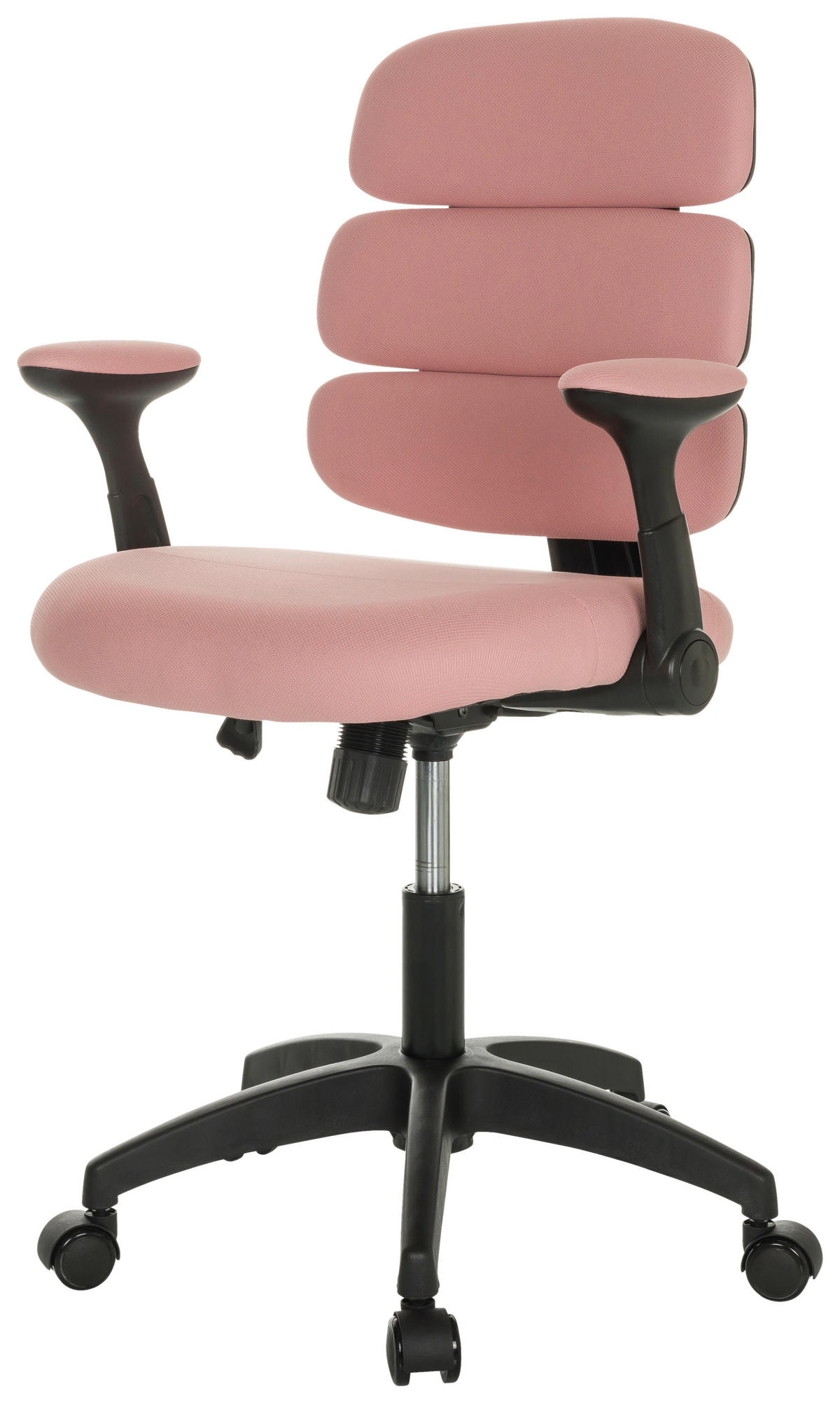OTOČNÁ ŽIDLE PRO MLÁDEŽ, růžová - růžová/černá, Basics, textil/plast (62/86-97/62cm) - MID.YOU