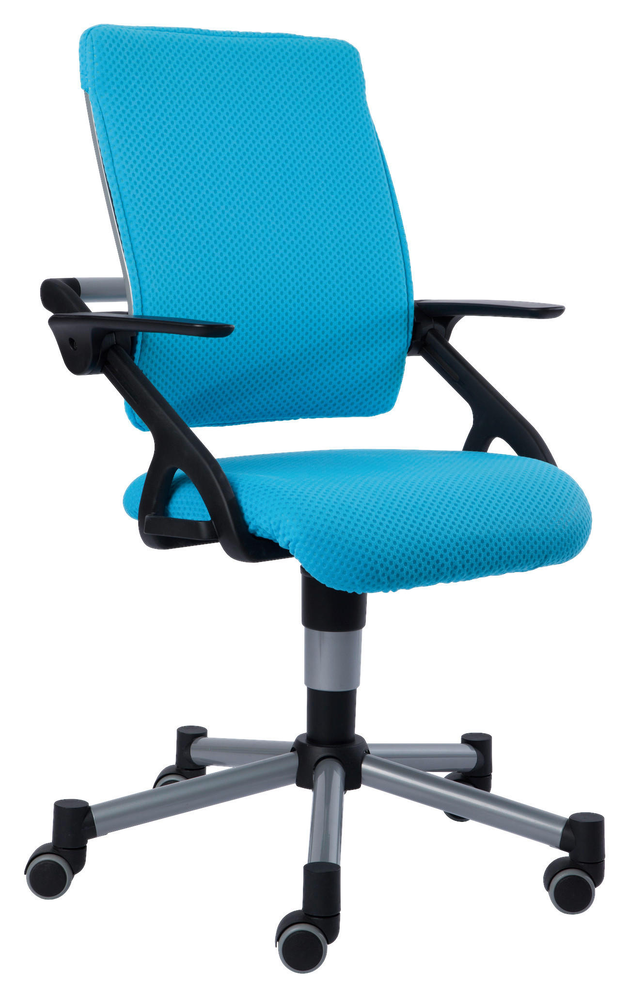 JUGENDDREHSTUHL Netzbespannung Blau  - Blau, KONVENTIONELL, Kunststoff/Textil (42/88-100/44cm) - Paidi