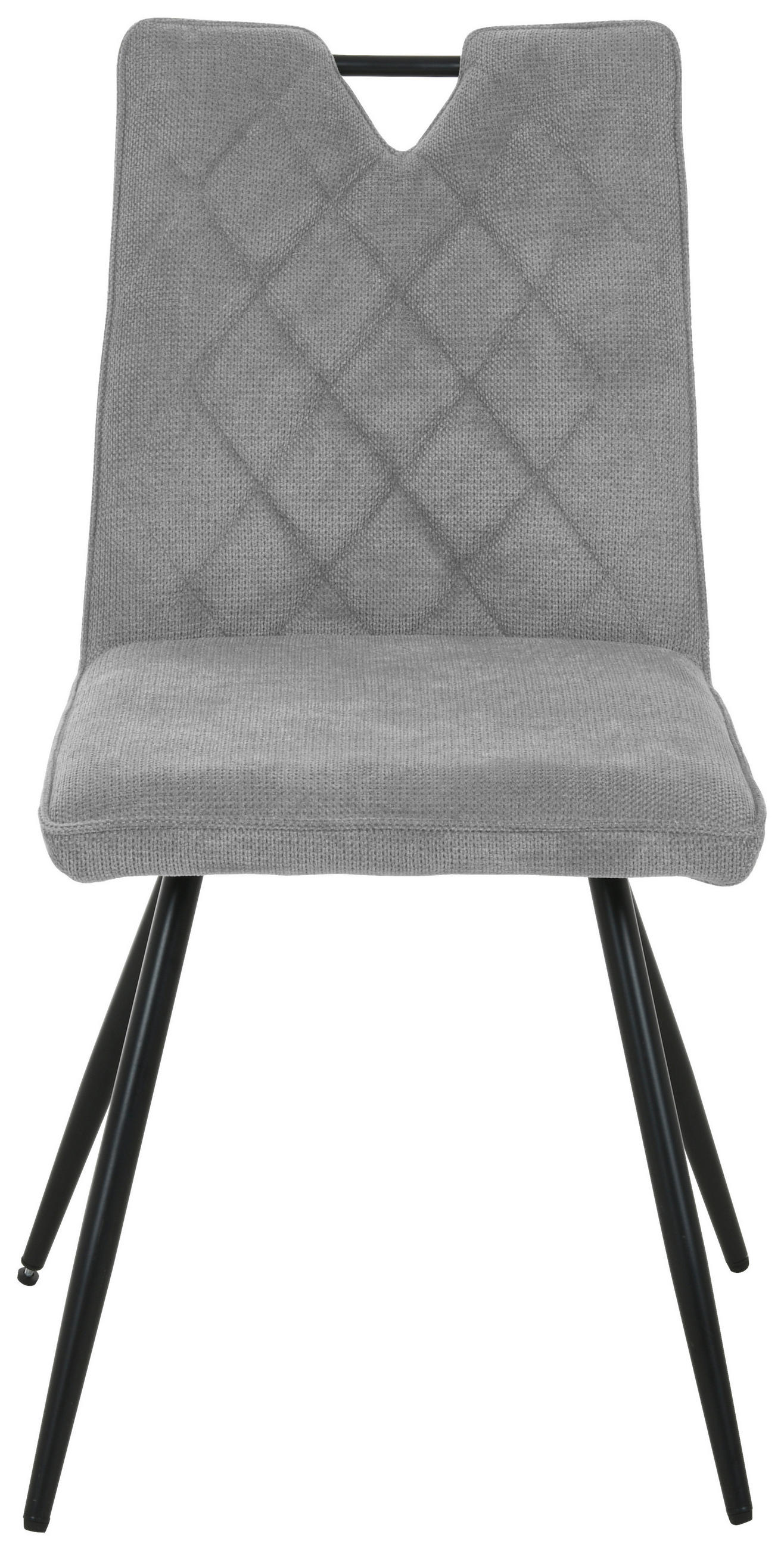 STUHL Webstoff Grau, Schwarz  - Schwarz/Grau, MODERN, Textil/Metall (47/87/60cm) - Boxxx