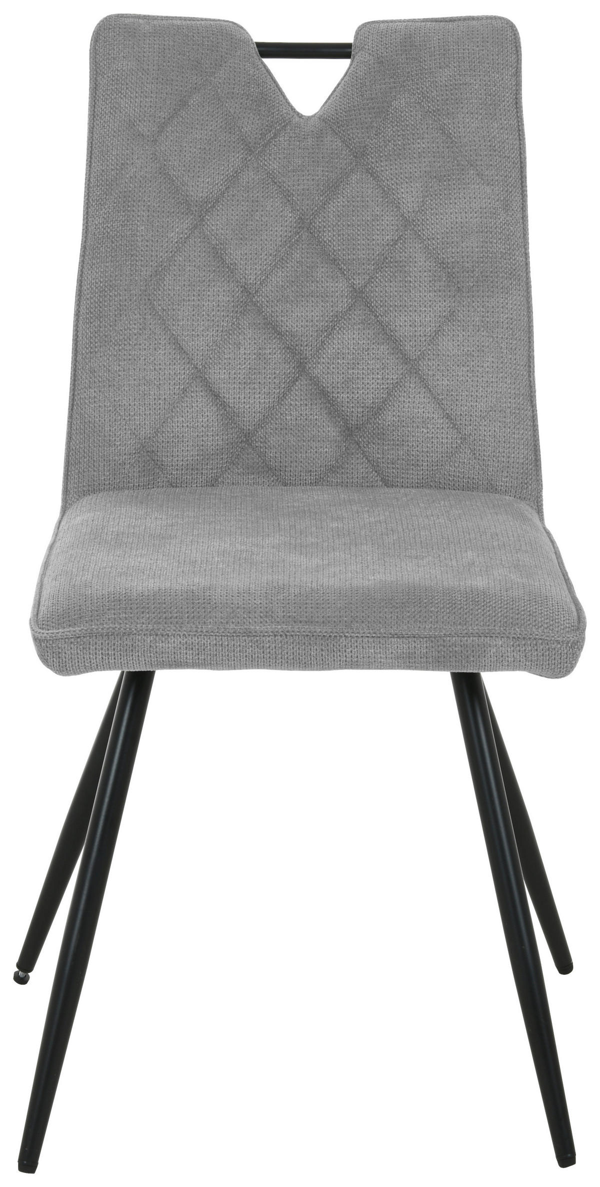 CHAISE  in Eisen Webstoff  - Schwarz/Grau, Modern, Textil/Metall (47/87/60cm) - Boxxx