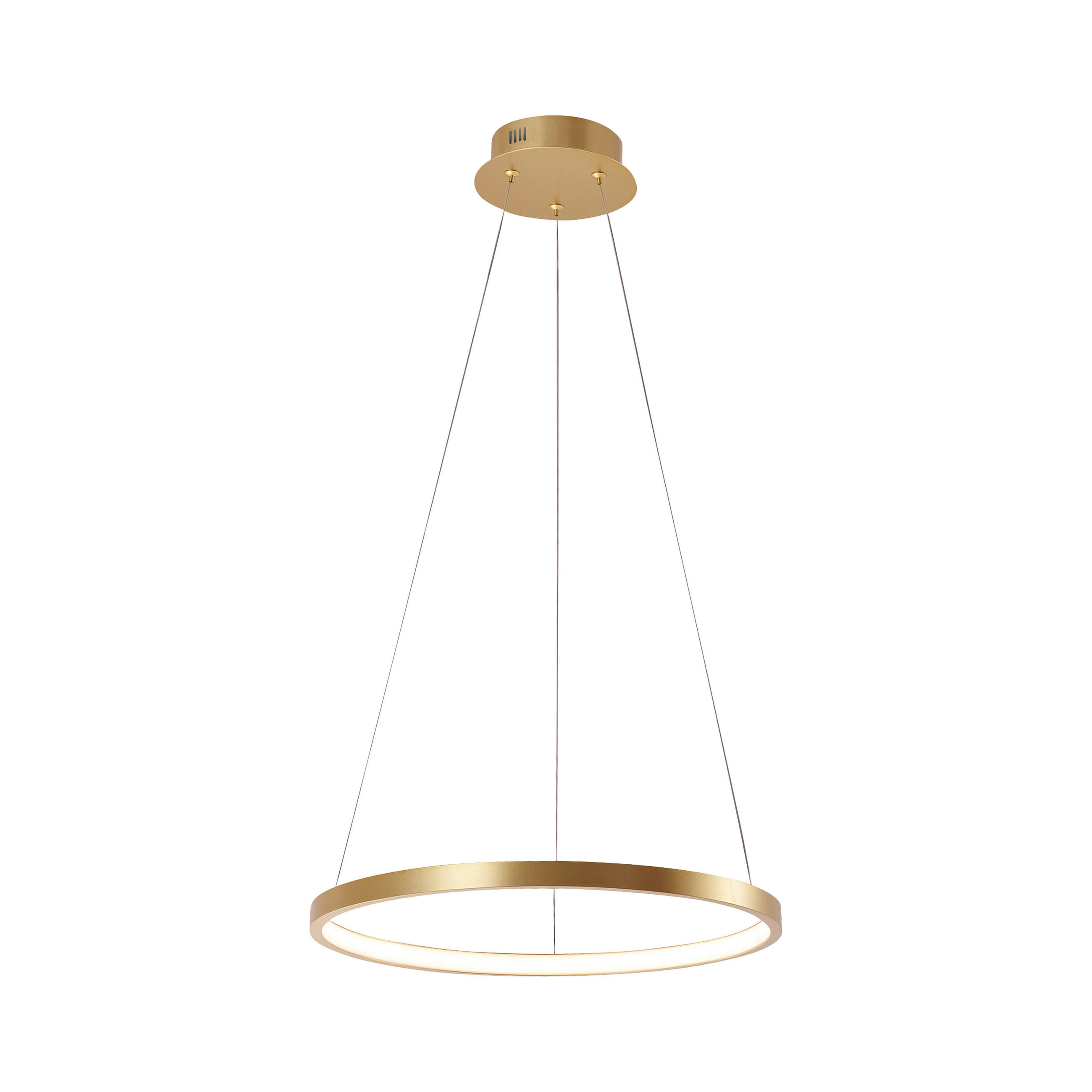 HÄNGELEUCHTE Circle 39/39/120 cm   - Goldfarben, Design, Kunststoff/Metall (39/39/120cm)