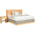 BOXSPRINGBETT 160/200 cm  in Zirbelkieferfarben, Beige  - Zirbelkieferfarben/Beige, Natur, Holz/Textil (160/200cm) - Valnatura