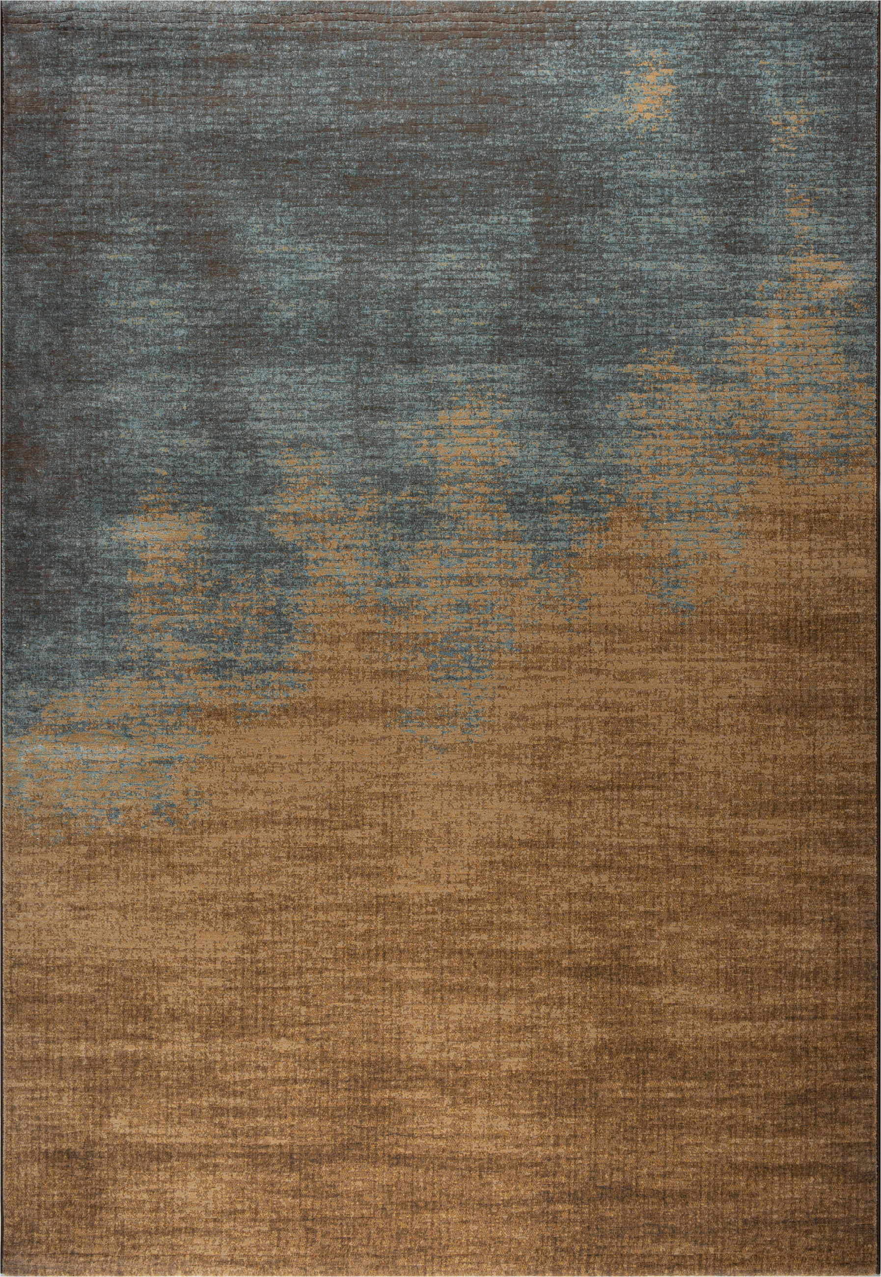 WEBTEPPICH  Wohnzimmer 200/290 cm Argentum Blau, Goldfarben, Dunkelgelb  - Blau/Goldfarben, Design, Kunststoff/Textil (200/290cm) - Novel