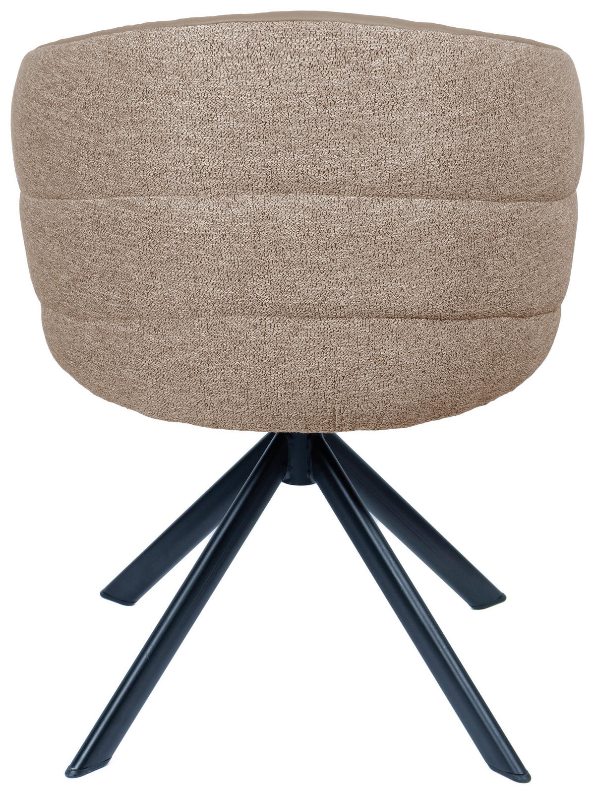 ARMLEHNSTUHL  in Eisen Webstoff Echtleder pigmentiert  - Taupe/Schwarz, Design, Leder/Textil (59/82/62cm) - Novel