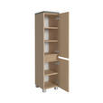 MIDISCHRANK 30/131/35 cm  - Sandfarben/Eichefarben, KONVENTIONELL, Holzwerkstoff/Kunststoff (30/131/35cm) - Xora