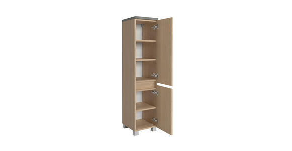 MIDISCHRANK 30/131/35 cm  - Sandfarben/Eichefarben, KONVENTIONELL, Holzwerkstoff/Kunststoff (30/131/35cm) - Xora