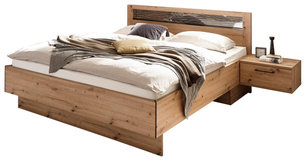 BETTANLAGE 180/200 cm  in Eichefarben   - Eichefarben, Konventionell, Holzwerkstoff/Kunststoff (180/200cm) - Xora
