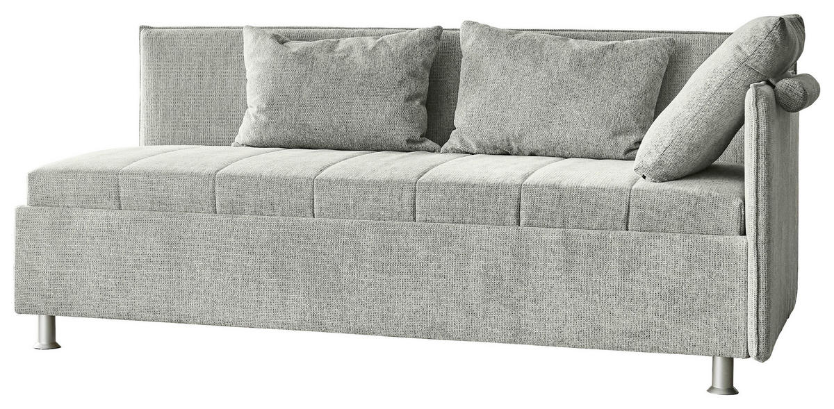 POLSTERLIEGE in Flachgewebe Ecru  - Ecru/Weiss, Konventionell, Holz/Holzwerkstoff (90/200cm) - Beldomo Style