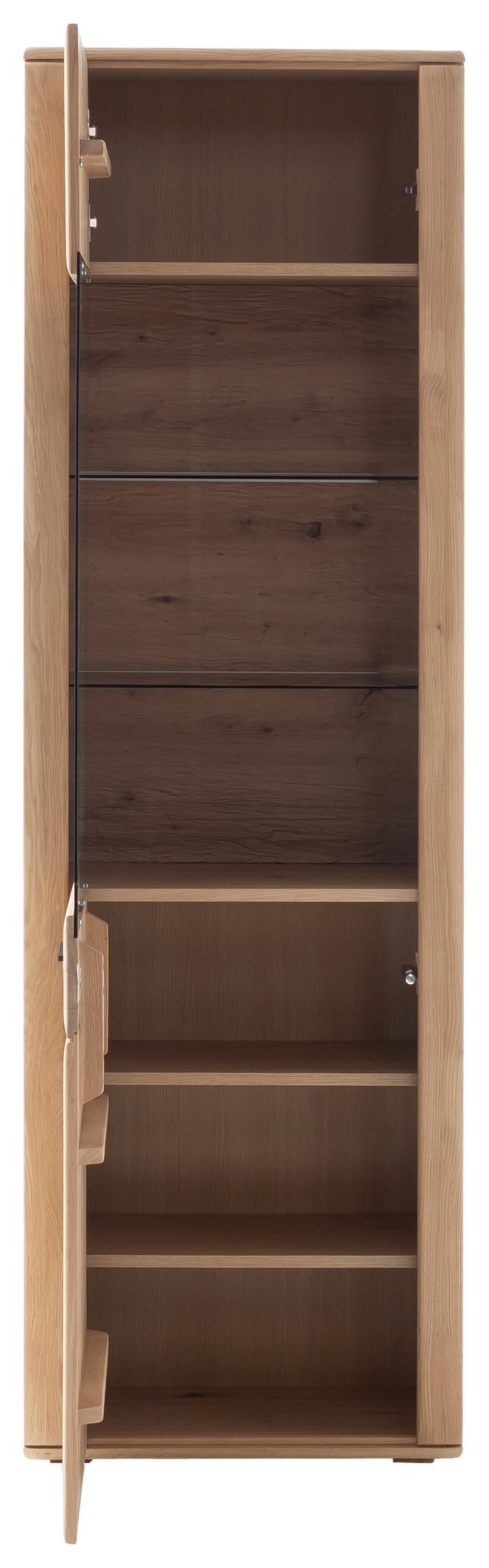 VITRINE Eichefarben  64/208/37 cm  - Eichefarben/Anthrazit, Konventionell, Glas/Holz (64/208/37cm) - Cantus