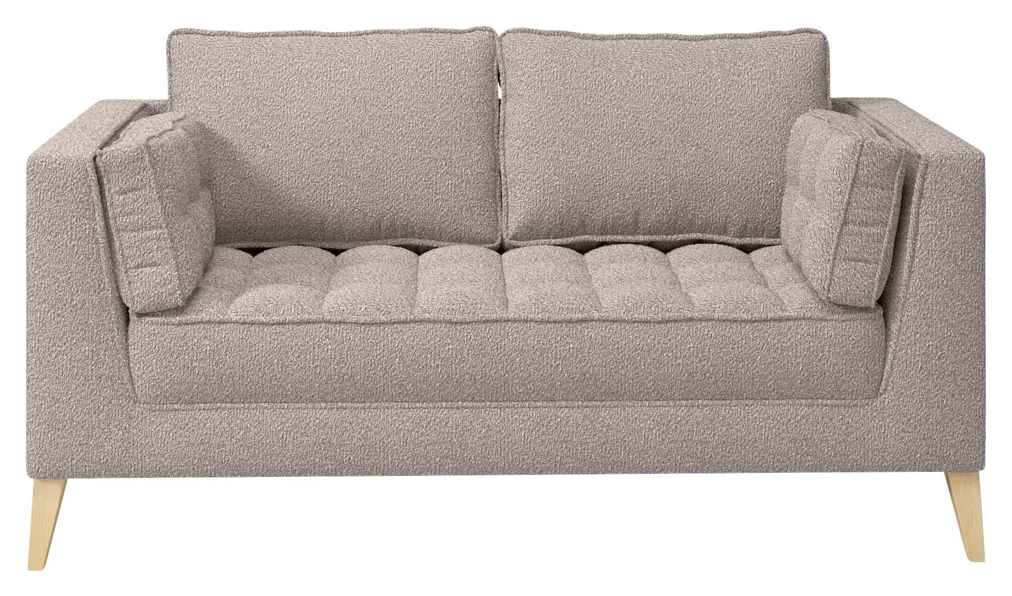 2-SITS SOFFA i textil taupe  - taupe/naturfärgad, Design, trämaterial/textil (110/95/85cm) - MID.YOU