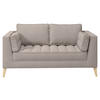 2-SITS SOFFA i textil taupe  - taupe/naturfärgad, Design, trämaterial/textil (110/95/85cm) - MID.YOU