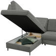 ECKSOFA in Chenille Dunkelgrau  - Dunkelgrau/Schwarz, MODERN, Holz/Textil (184/241cm) - Carryhome