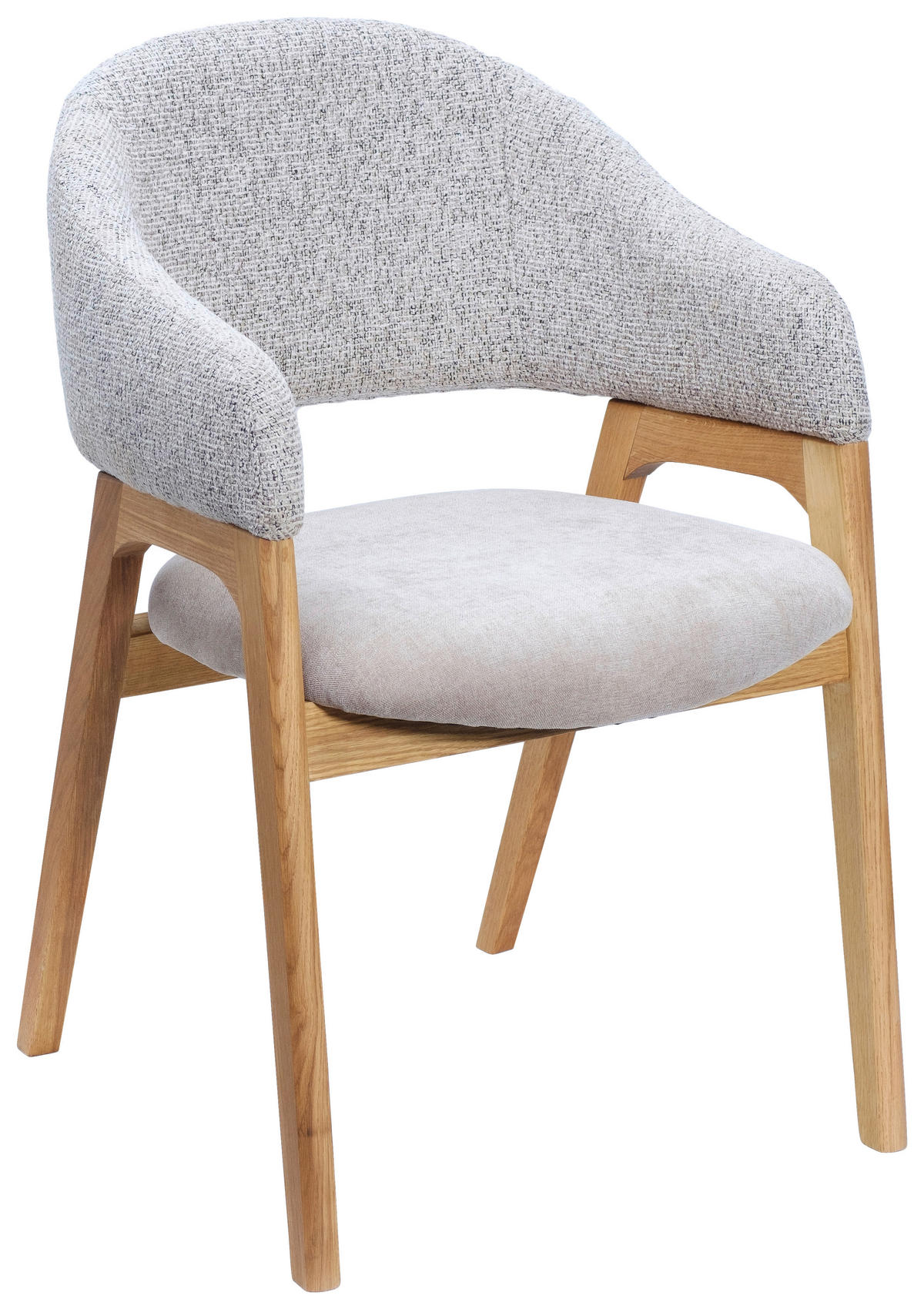 ARMLEHNSTUHL  in Webstoff  - Eichefarben/Grau, KONVENTIONELL, Holz/Textil (56,5/82,5/59,5cm) - Linea Natura