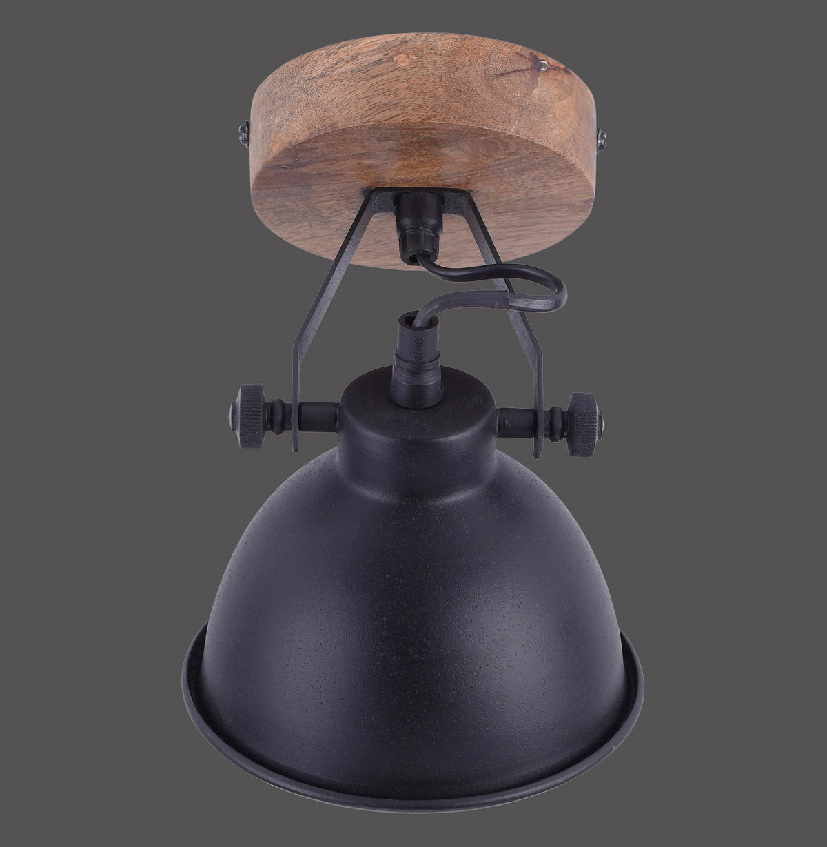 DECKENLEUCHTE SAMIA 16,5/15/21,5 cm   - Schwarz, Trend, Holz/Metall (16,5/15/21,5cm)