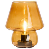 LED-TISCHLEUCHTE - Bernsteinfarben, Trend, Glas/Kunststoff (15/17cm) - Ambia Home