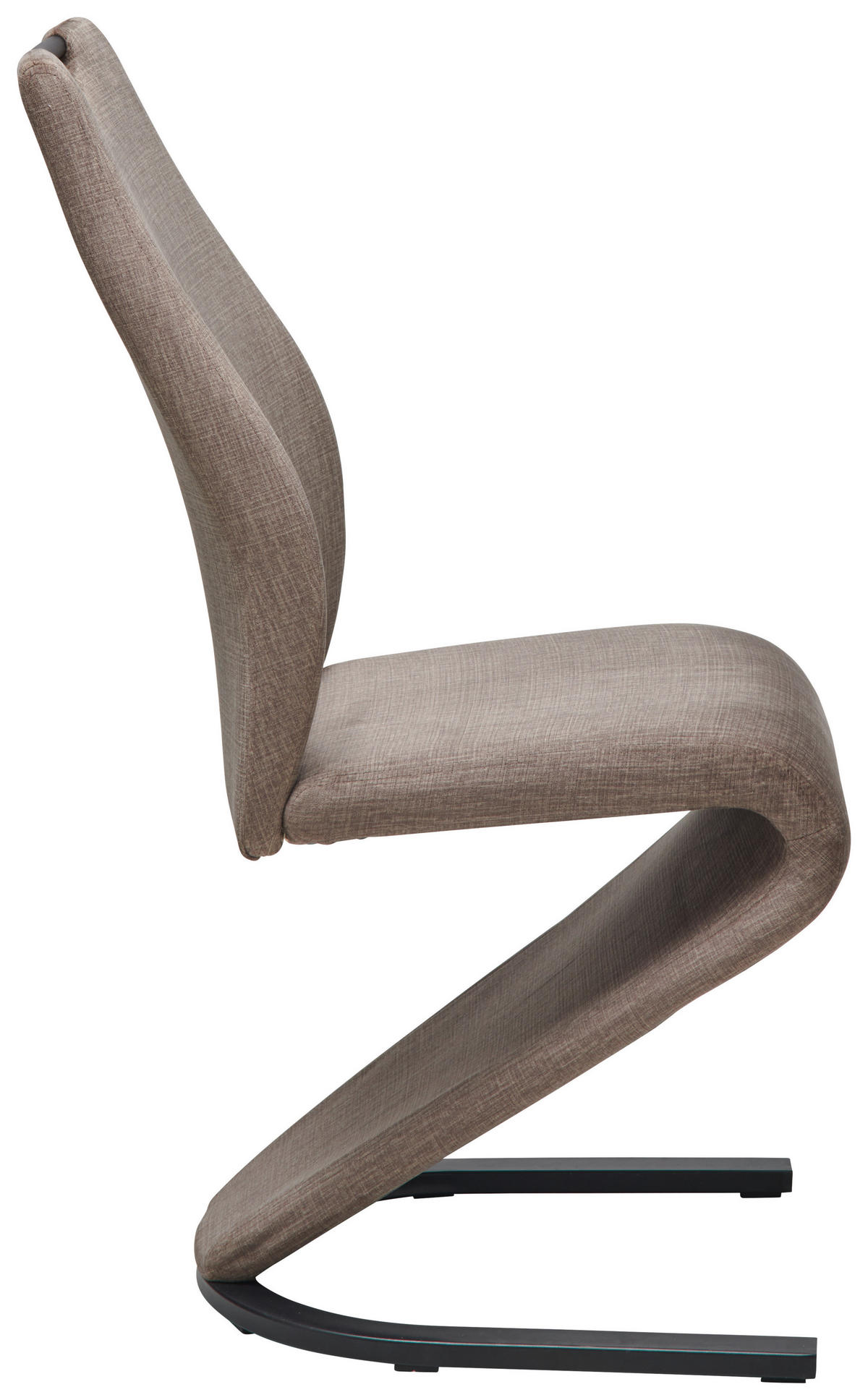 SCHWINGSTUHL  in Eisen Webstoff  - Taupe/Schwarz, LIFESTYLE, Textil/Metall (44/105/65cm) - MID.YOU