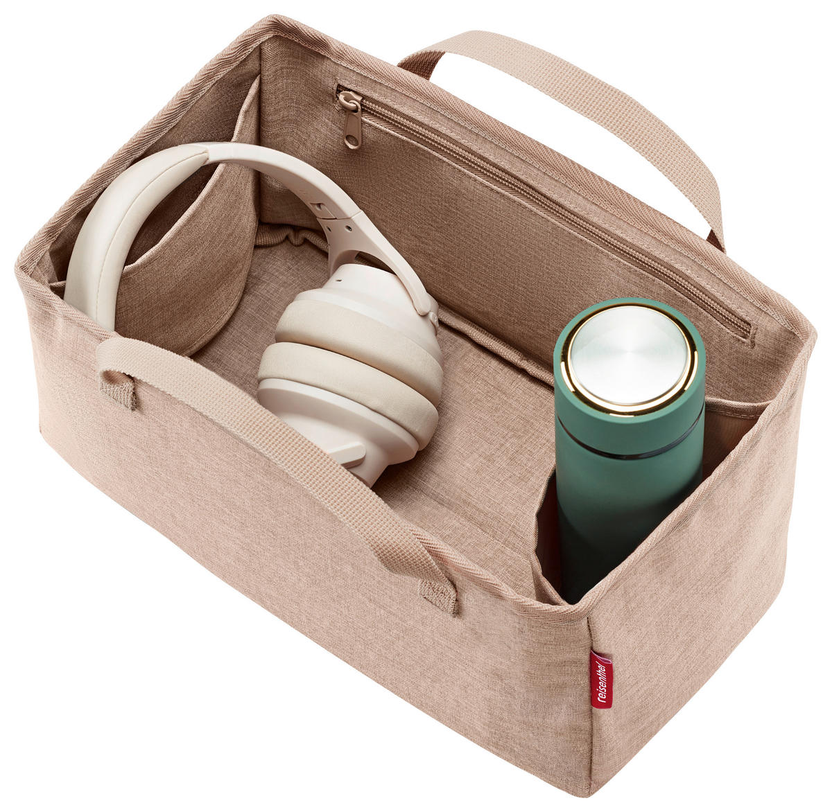 EINKAUFSKORB Organizer twist coffee 22 L  - Creme, Basics, Textil (36/16/18cm) - Reisenthel