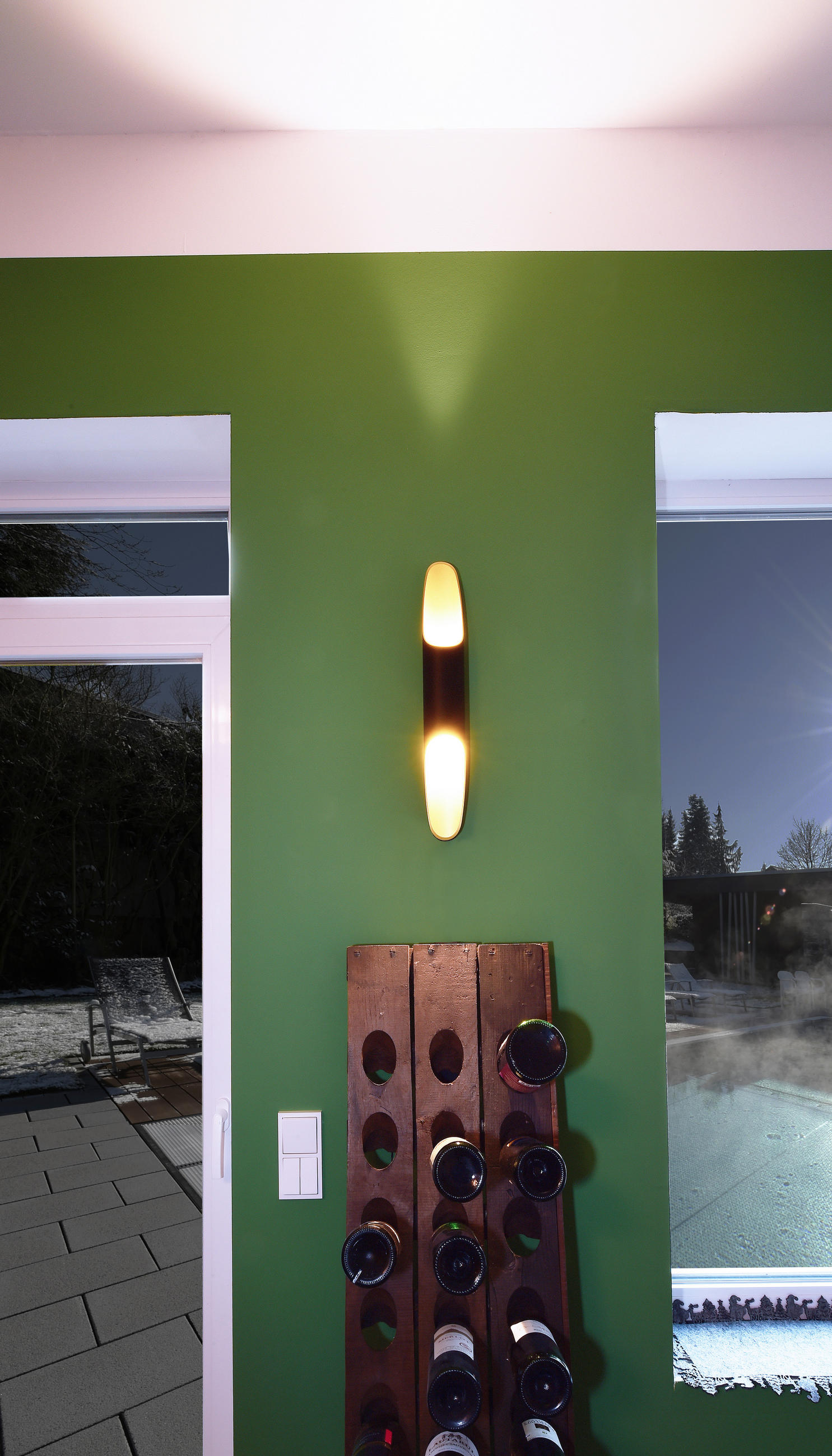 LED VÄGGLAMPA 50/6/7 cm   - svart/guldfärgad, Design, metall (50/6/7cm)