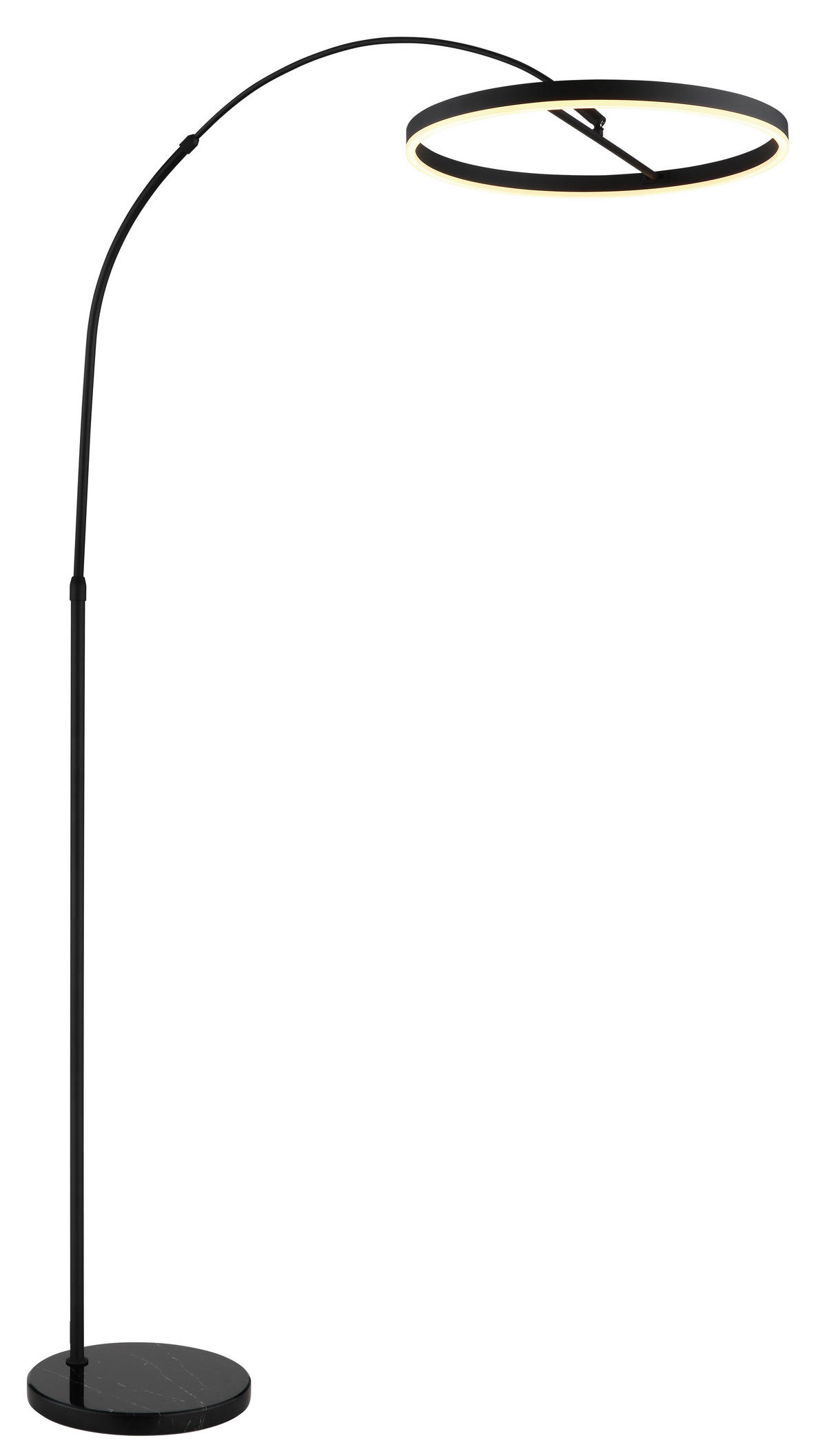 LED-STEHLEUCHTE 15/107 cm    - Schwarz/Weiß, Design, Kunststoff/Stein (15/107cm) - Globo