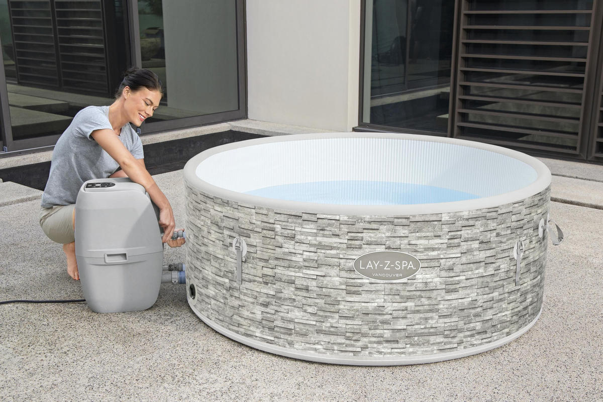 WHIRLPOOL VANCOUVER 60027 155/60 cm  - Weiß/Grau, Basics, Kunststoff (155/60cm) - Bestway