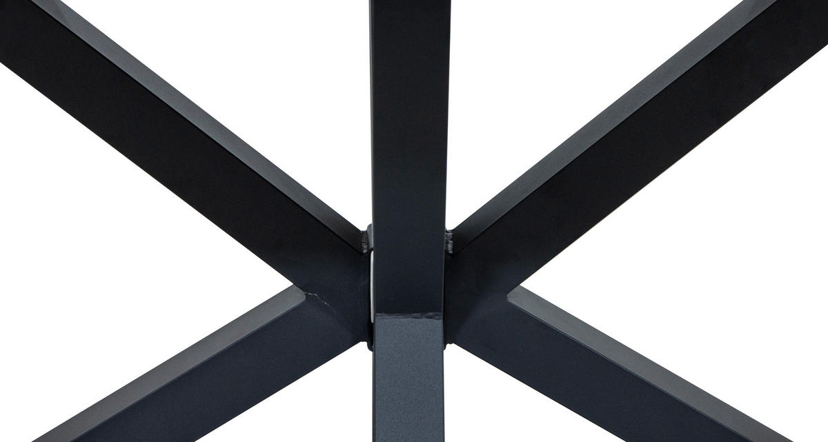 ESSTISCH in Holzwerkstoff, Keramik, Metall 180/90/76 cm  - Hellgrau/Schwarz, Design, Keramik/Holzwerkstoff (180/90/76cm) - Boxxx