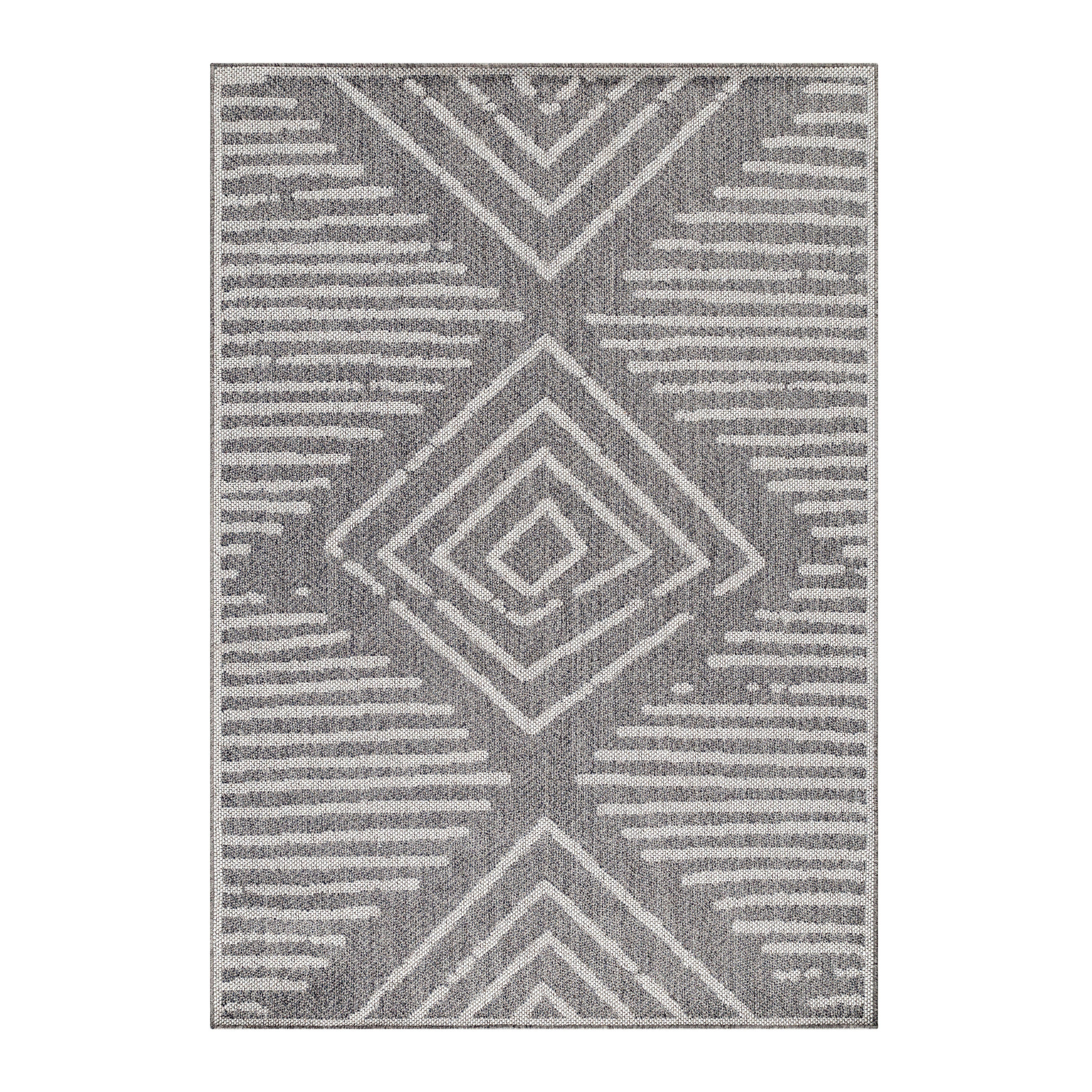 FLACHWEBETEPPICH 160/230 cm Aruba Grau  - Grau, Design, Textil (160/230cm) - Novel