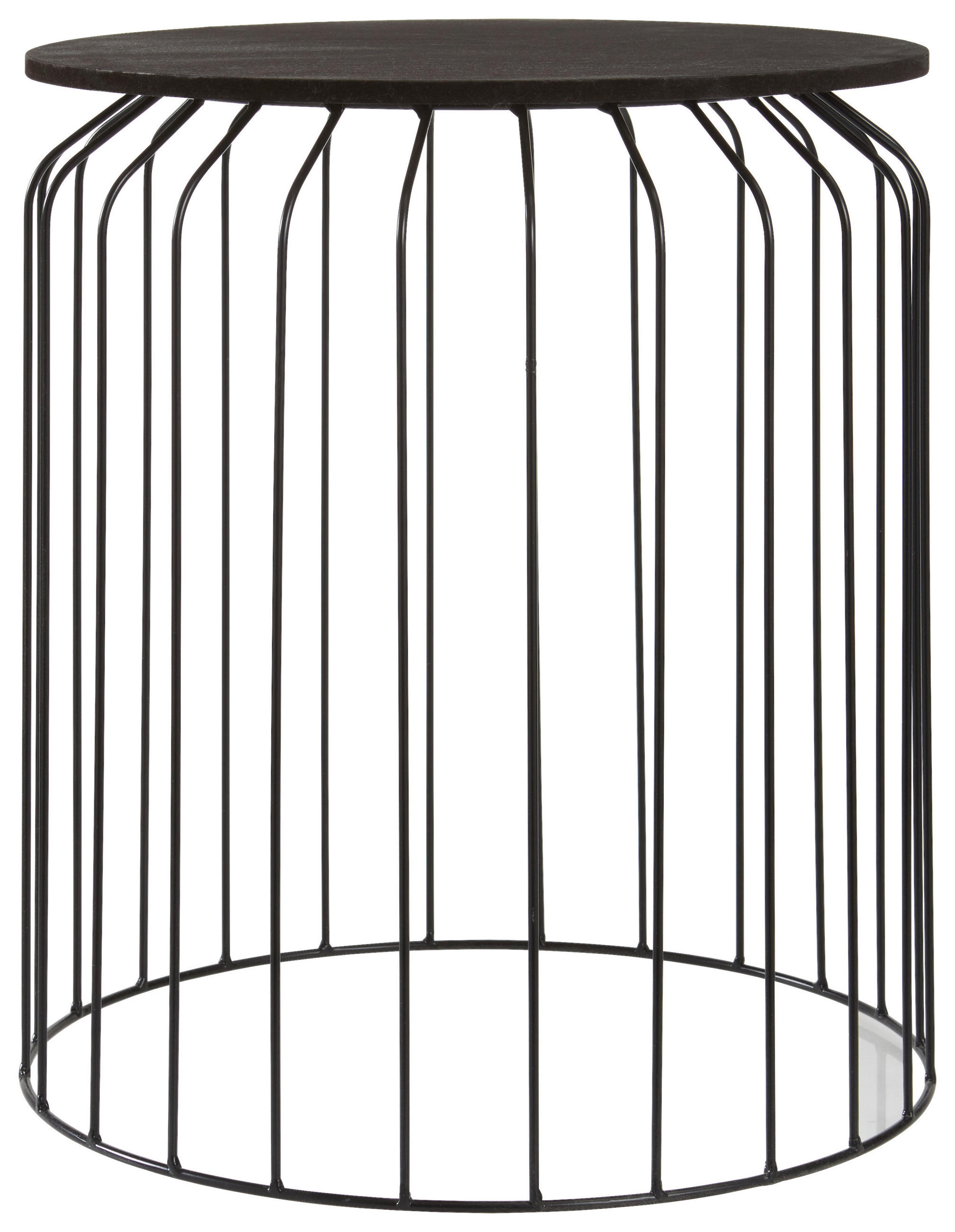 POMOĆNI STOČIĆ   - crna, Dizajnerski, metal/pločasti materijal (40/45cm) - Ambia Home