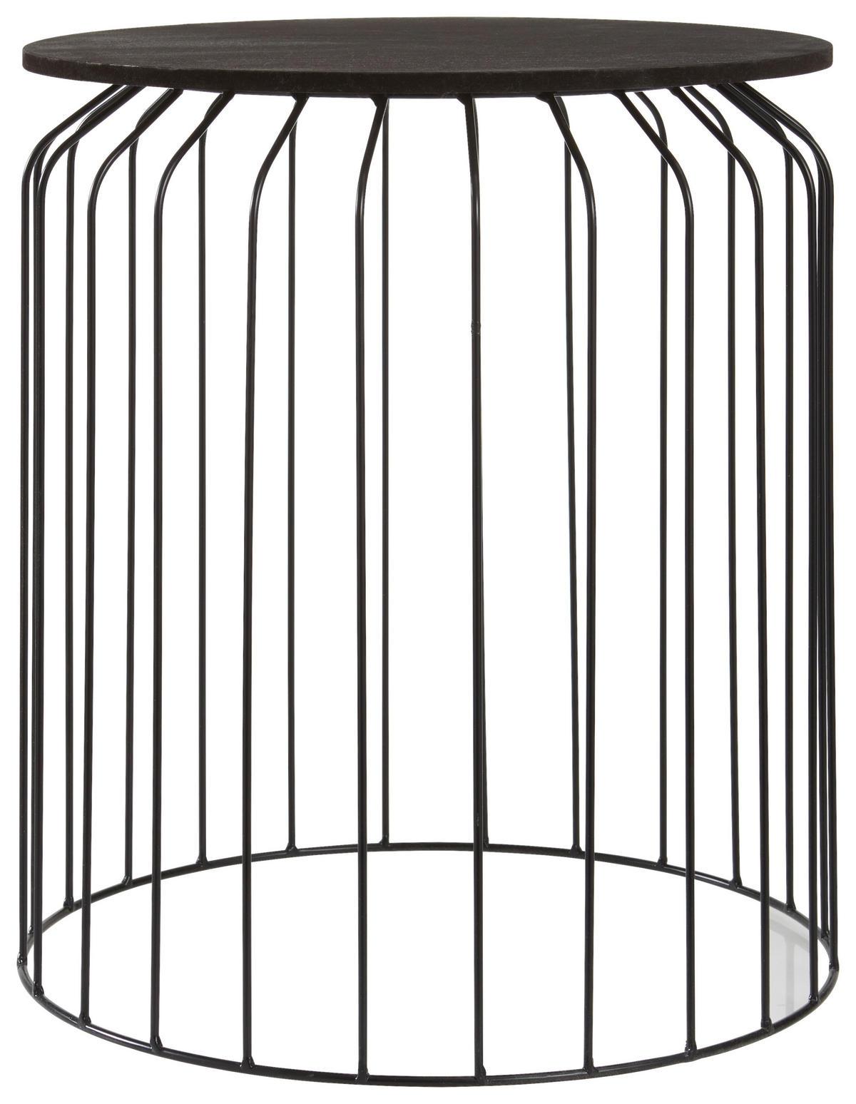 BEISTELLTISCH Schwarz rund  - Schwarz, Design, Holzwerkstoff/Metall (40/45cm) - Ambia Home