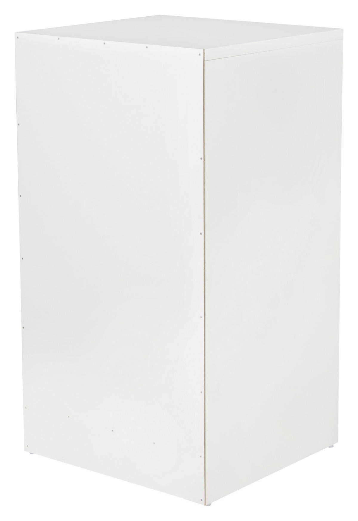 NACHTTISCH 37/68/35 cm  in Weiss  - Weiss/Silberfarben, Konventionell, Holzwerkstoff/Kunststoff (37/68/35cm) - MID.YOU