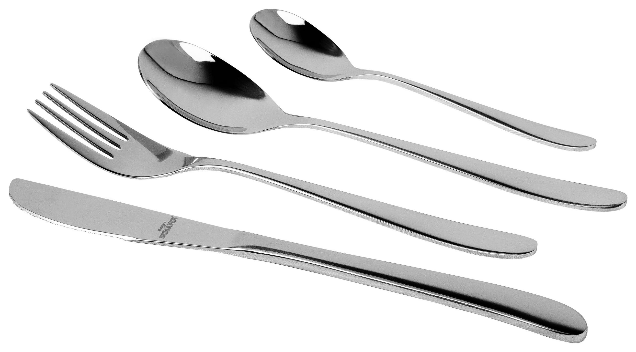 BESTECKSET SCHÄFER 24-teilig  - Silberfarben, Basics, Metall (21/21/29cm)