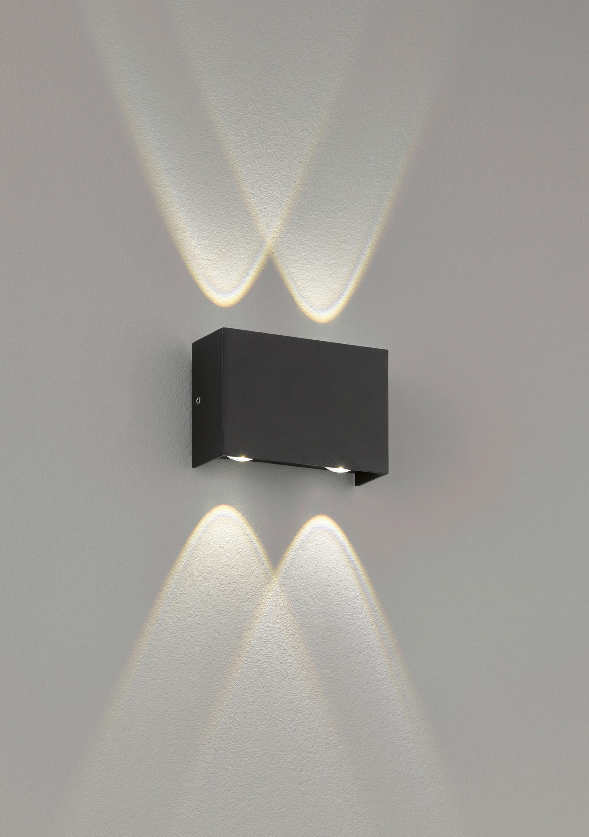 AUSSENWANDLEUCHTE - Schwarz, Basics, Glas/Metall (8,70/11,80cm) - Fischer & Honsel