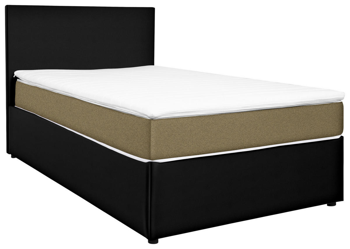 BOXBETT 140/200 cm  in Gelb, Schwarz  - Gelb/Schwarz, KONVENTIONELL, Holz/Holzwerkstoff (140/200cm) - Carryhome