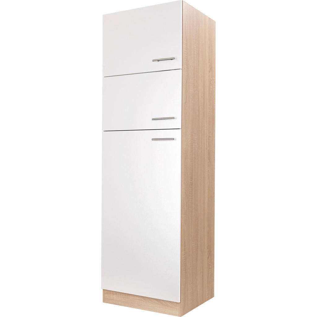 Geräteumbauschrank Merle Weiß, Eiche Dekor B:60cm