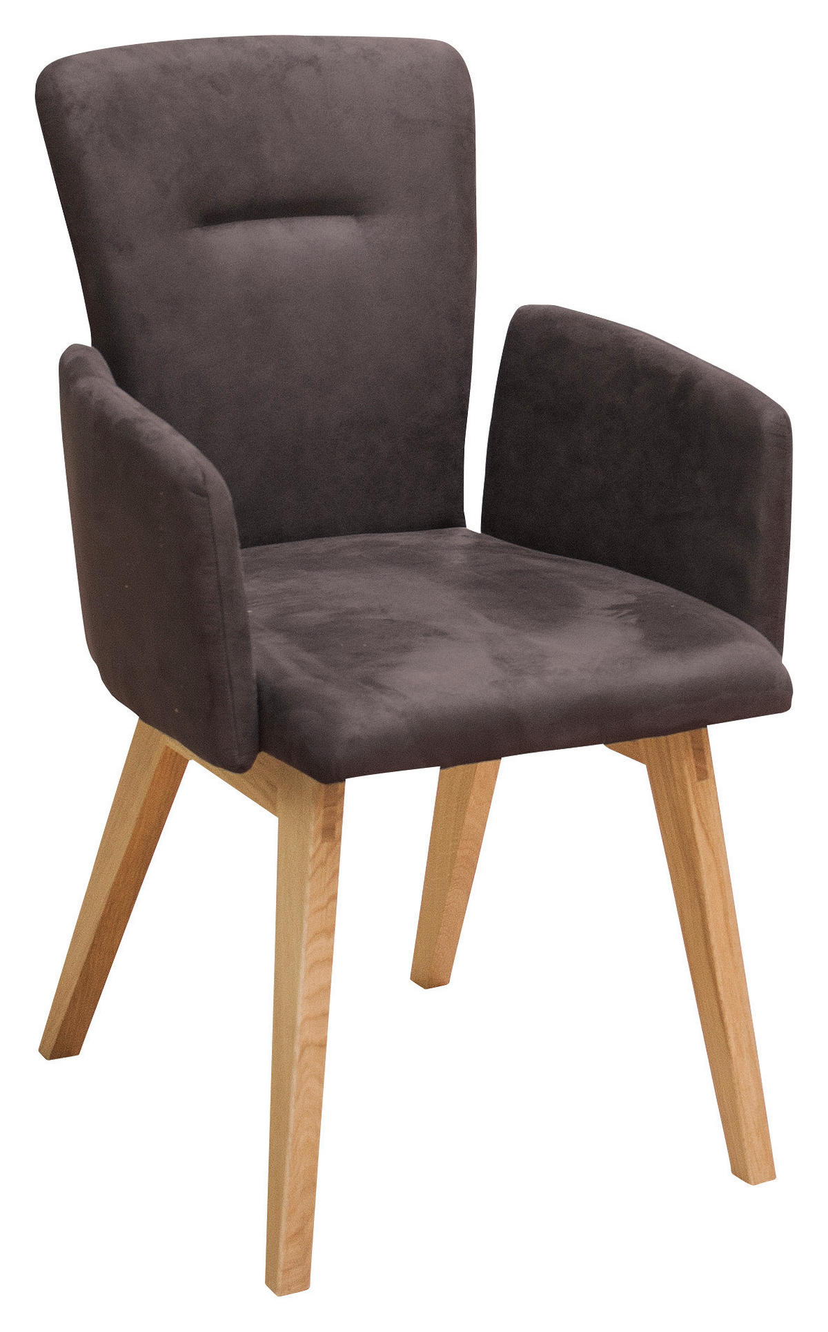 ARMLEHNSTUHL  in Mikrofaser  - Eichefarben/Anthrazit, KONVENTIONELL, Holz/Textil (57/91/66cm) - Dieter Knoll