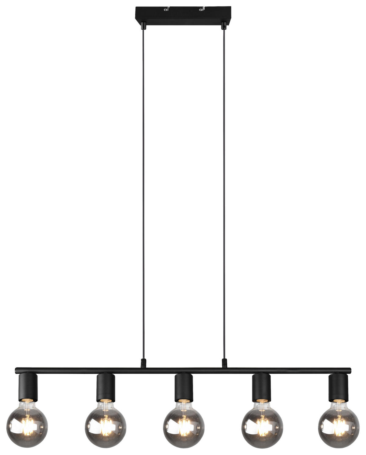 HÄNGELEUCHTE 82,5/150/8,5 cm   - Schwarz, Design, Metall (82,5/150/8,5cm) - P & B
