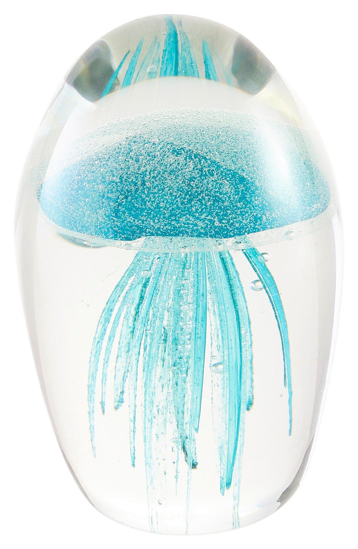 BRIEFBESCHWERER - Türkis, Basics, Glas (6,6/11cm) - Boltze Home