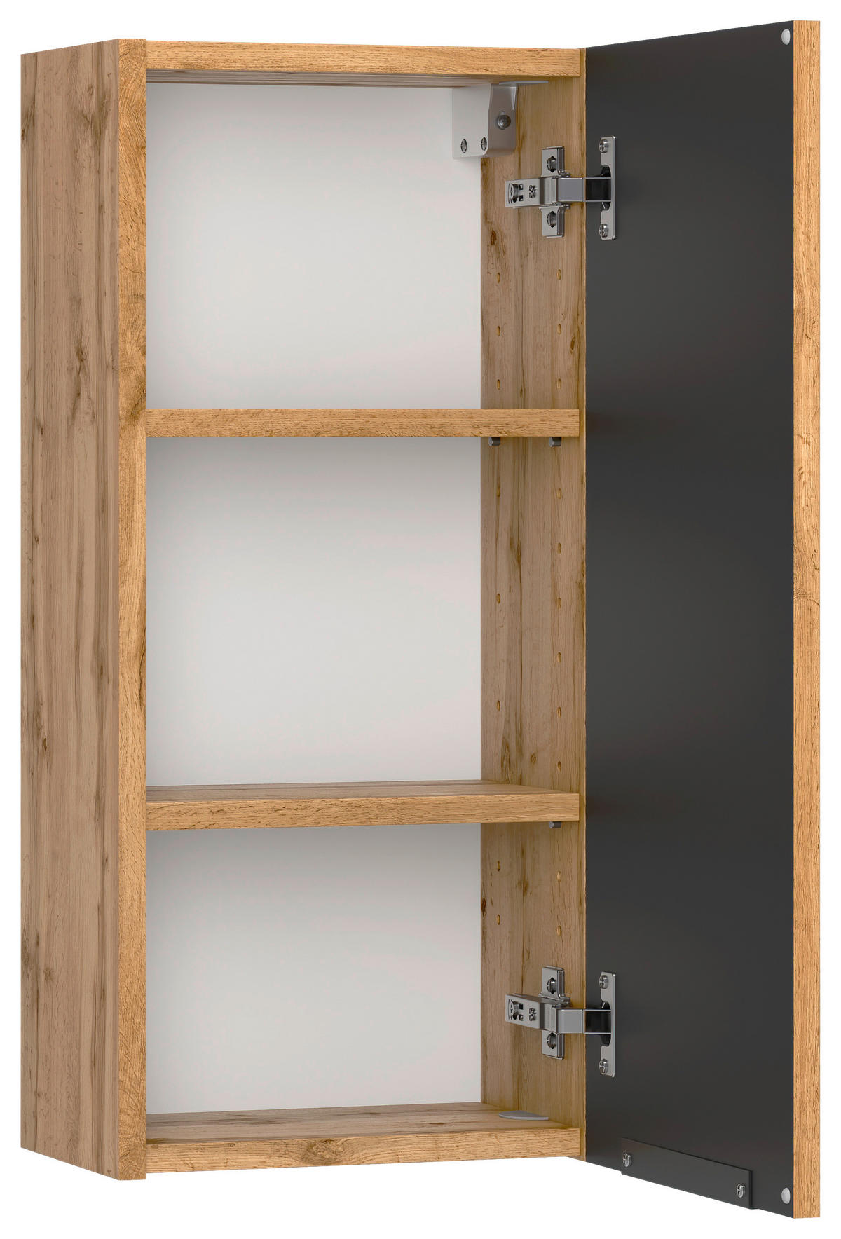 HÄNGESCHRANK 30/64/20 cm  - Eiche Wotan/Schwarz, Modern, Holzwerkstoff/Metall (30/64/20cm) - Held