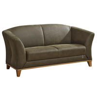 2,5-SITZER MERAN in Lederlook Dunkelgrün  - Dunkelgrün/Beige, ROMANTIK / LANDHAUS, Holz/Textil (180/86/86cm) - Landscape