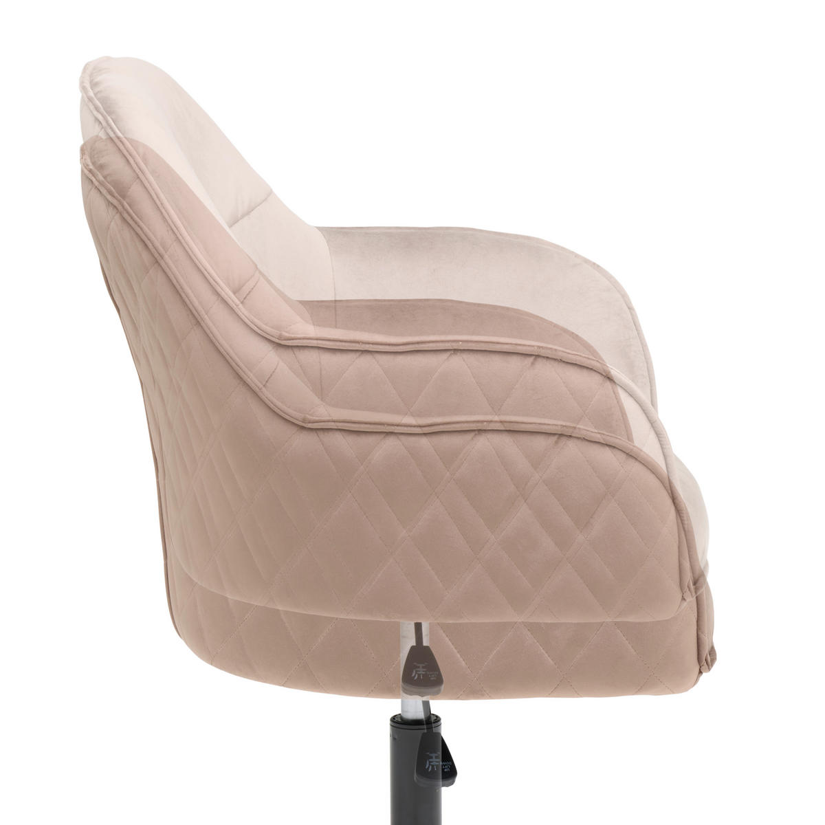 VRTLJIVI STOL kovina, tekstil rjava, črna  - črna/rjava, Moderno, kovina/umetna masa (58/82/90/62cm) - MID.YOU