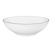 SCHÜSSEL Lido Black Line 23 cm   - Weiß, LIFESTYLE, Keramik (23cm) - Seltmann Weiden