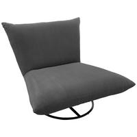 RELAXSESSEL in Textil Grau  - Schwarz/Grau, Design, Textil/Metall (100/78/96cm) - Livetastic