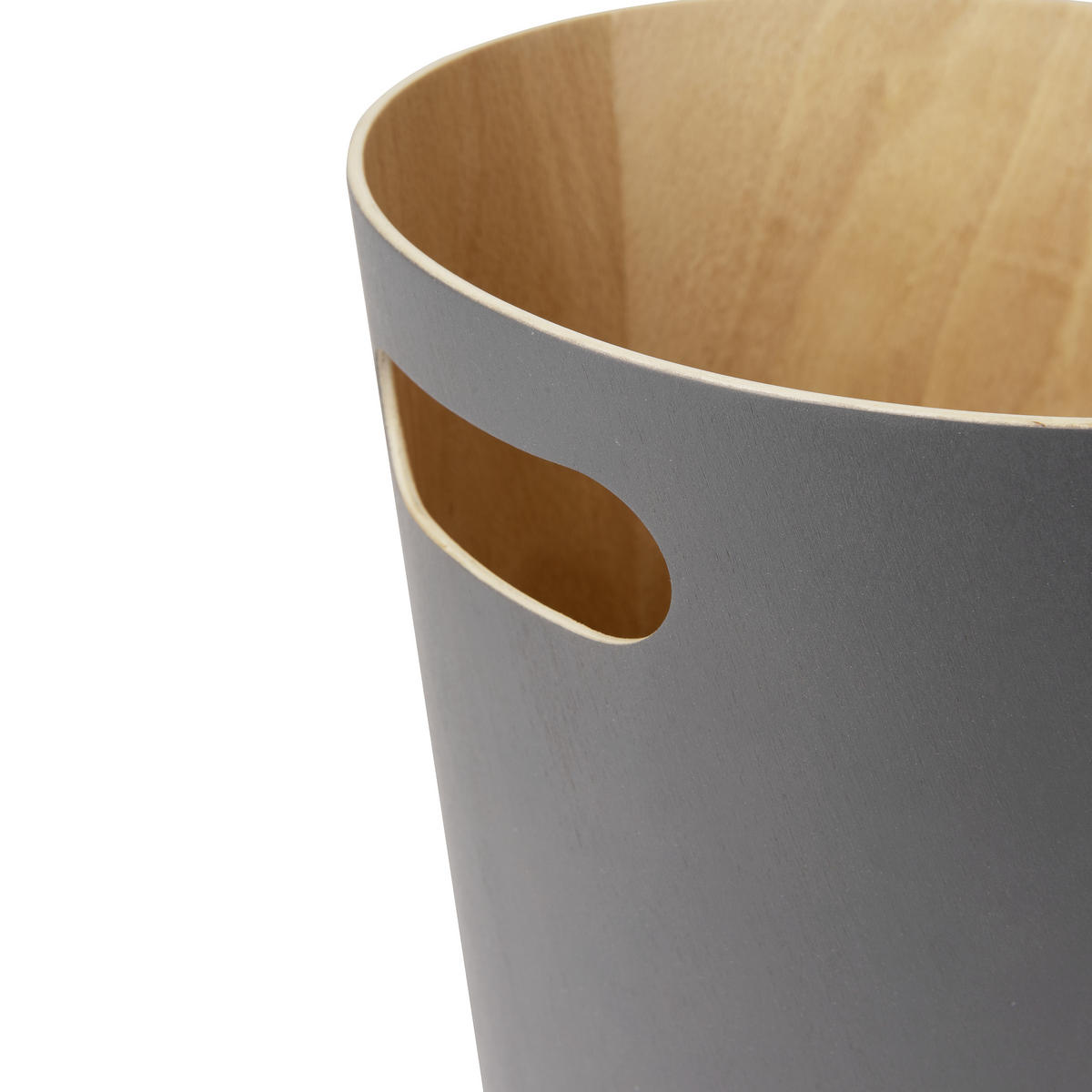 KOŠ ZA OTPAD    - siva, Basics, drvo (23/28/23cm) - Umbra
