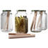 GURKENGLAS-SET, 4ST, 4L - Transparent, Glas/Metall (4l) GURKENGLAS-SET, 4ST, 4L - Transparent, Glas/Metall (4l)