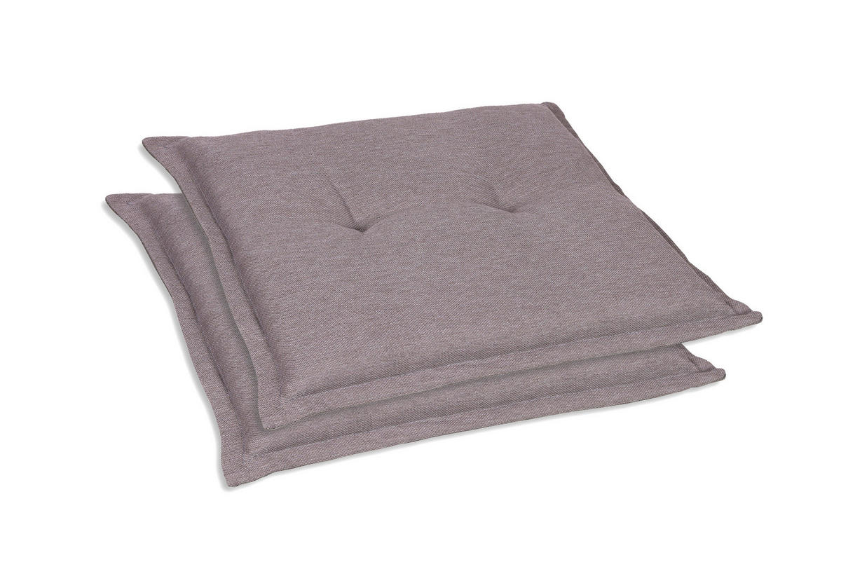 GARTENSITZKISSEN 2-er Set Uni  - Taupe, Basics, Textil (50/7/50cm)